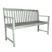 Charles Bentley FSC Acacia White Washed Wooden Bench