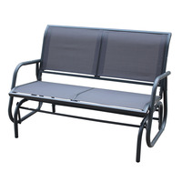 Steel 2 Seater Rocking Bench – Grey