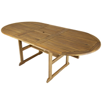 FSC® Certified Acacia Hardwood Oval Extendable Table