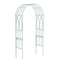Wrought Iron Arch – Sage Green