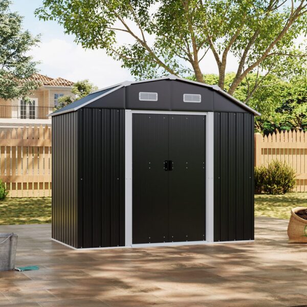 7×4 ft Galvanized Steel Large Acrylic Storage Shed