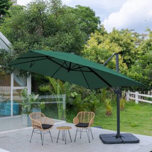 3 x 3M Wide Garden Parasol Outdoor Hanging UV Resistant and Waterproof Umbrella for Patio
