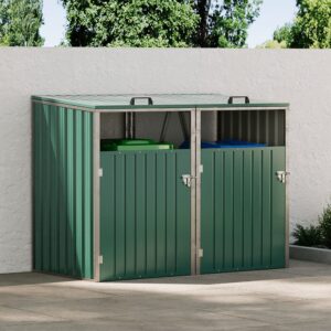 Metal Outdoor Bin Shed for 1/2/3/4 Trash Bins